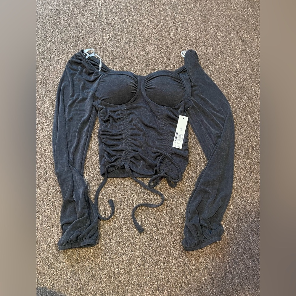 Corset style long sleeve